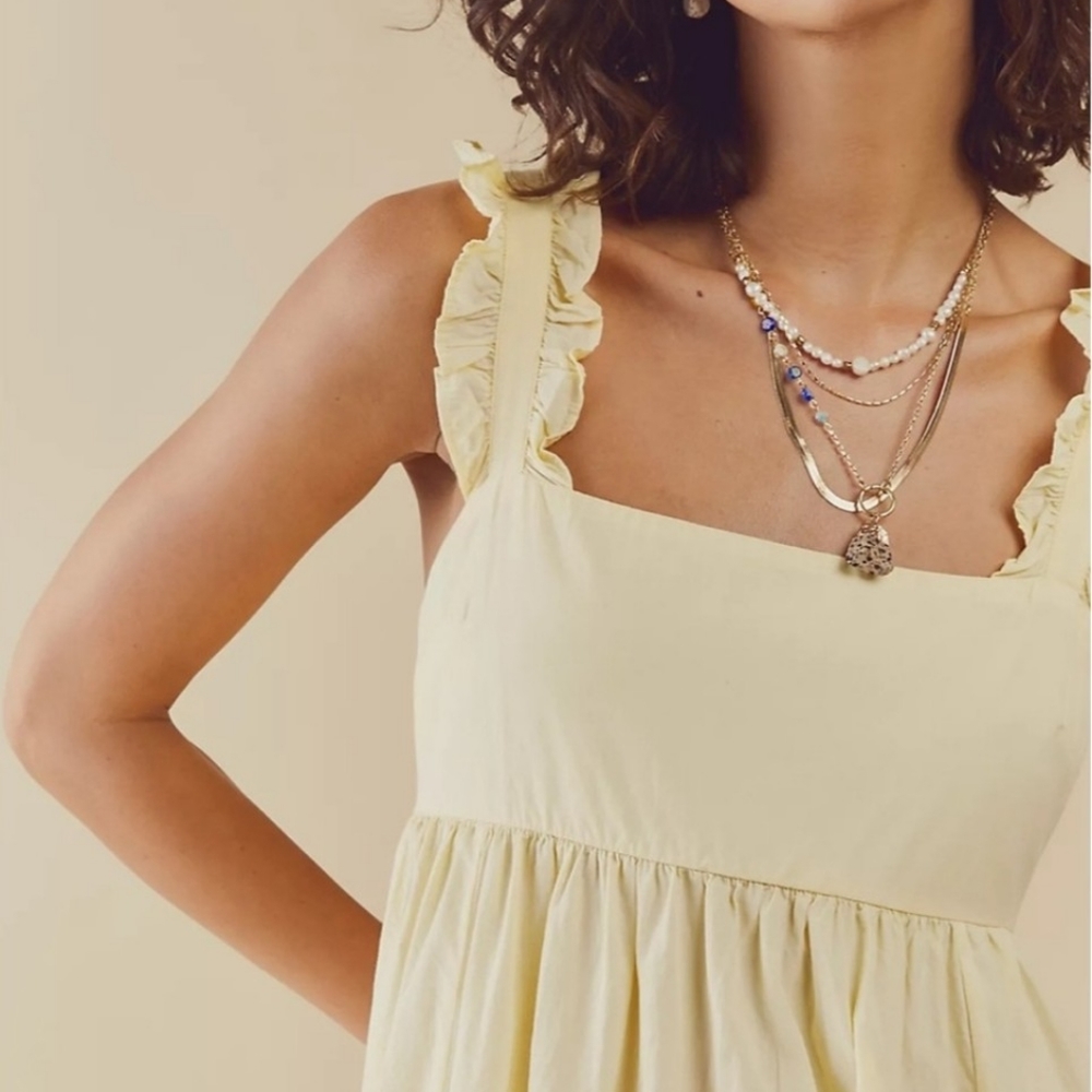 Elegant Yellow Maxi Dress